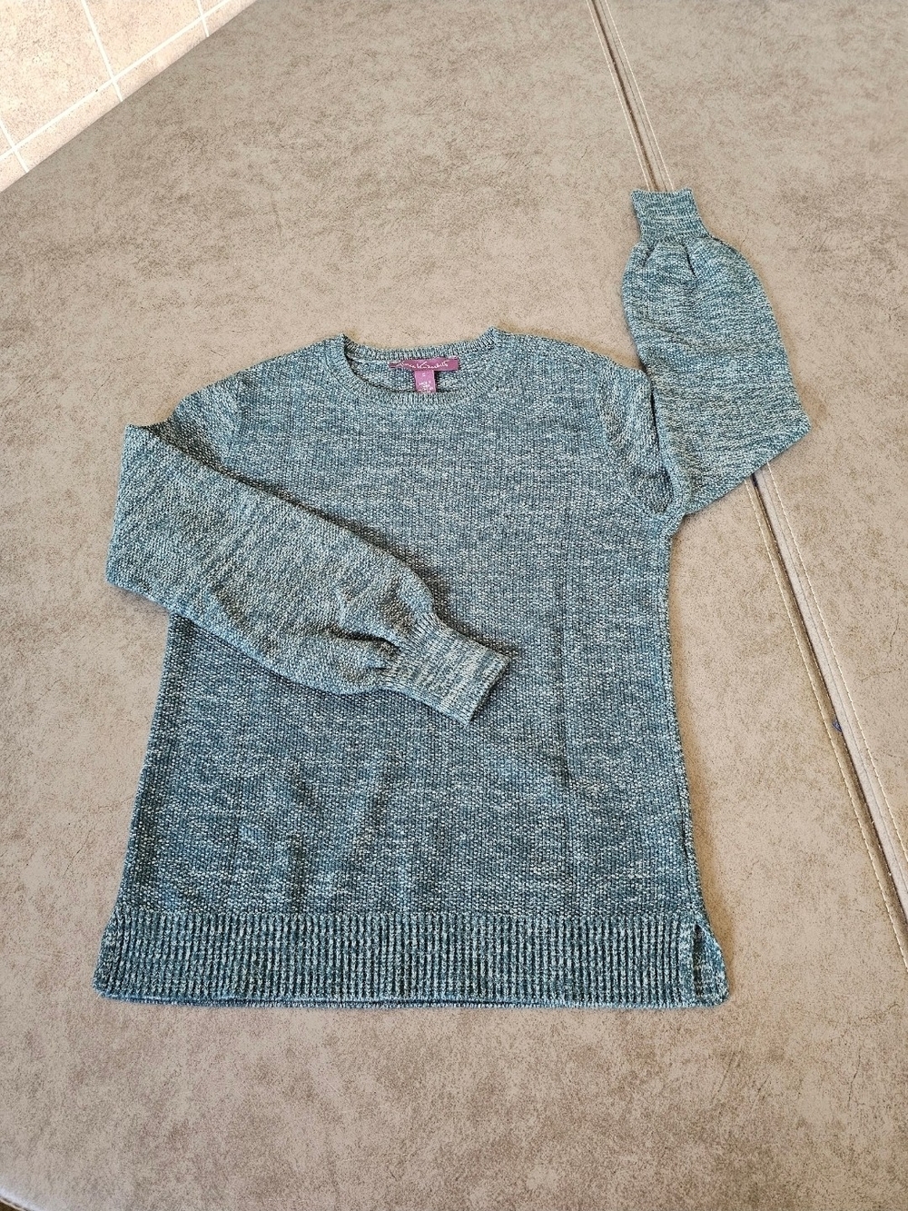 Gloria Vanderbilt Teal Crewneck Sweater Size Small